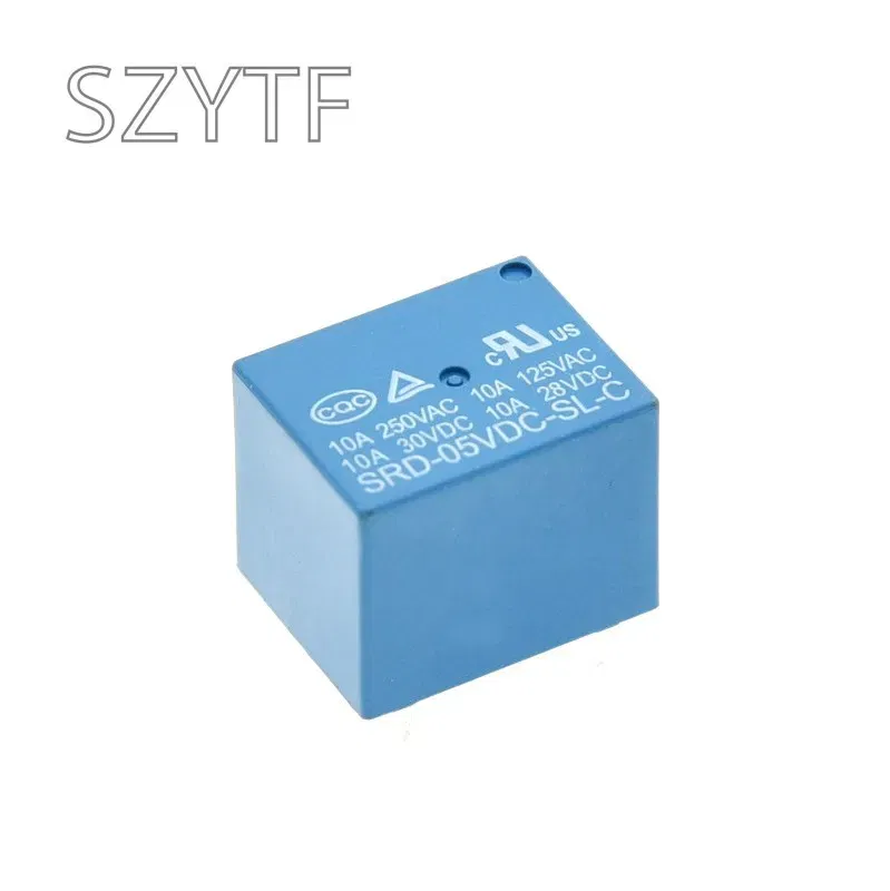 Color: Red - 5PCS? Relay SRD-05VDC-SL-C SRD-03 05 06 09 12 24 12VDC-SL-C 5PINS 3V 5V 9V 6V 24V 12V High-quality 10A 250VAC 5 pin