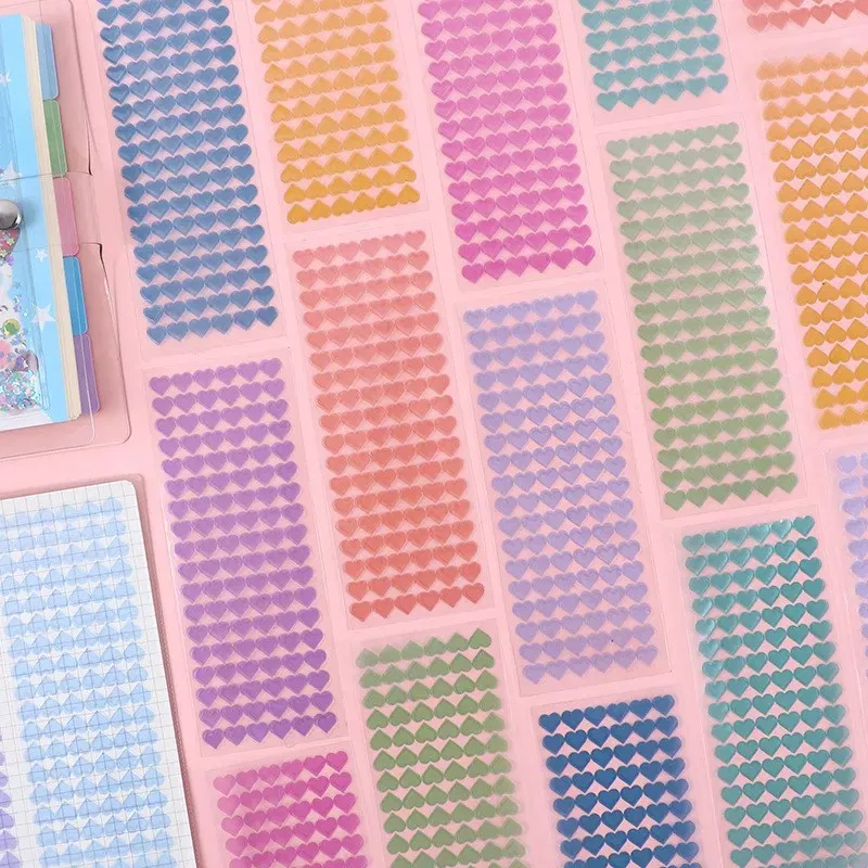8 Sheets Love Heart Stickers Heart Shape Decorative Sticker For? Scrapbooking Diary Planner decoration