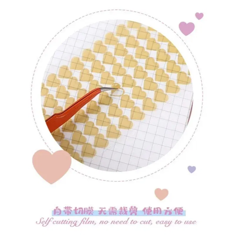 8 Sheets Love Heart Stickers Heart Shape Decorative Sticker For? Scrapbooking Diary Planner decoration