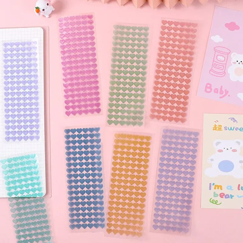 8 Sheets Love Heart Stickers Heart Shape Decorative Sticker For? Scrapbooking Diary Planner decoration