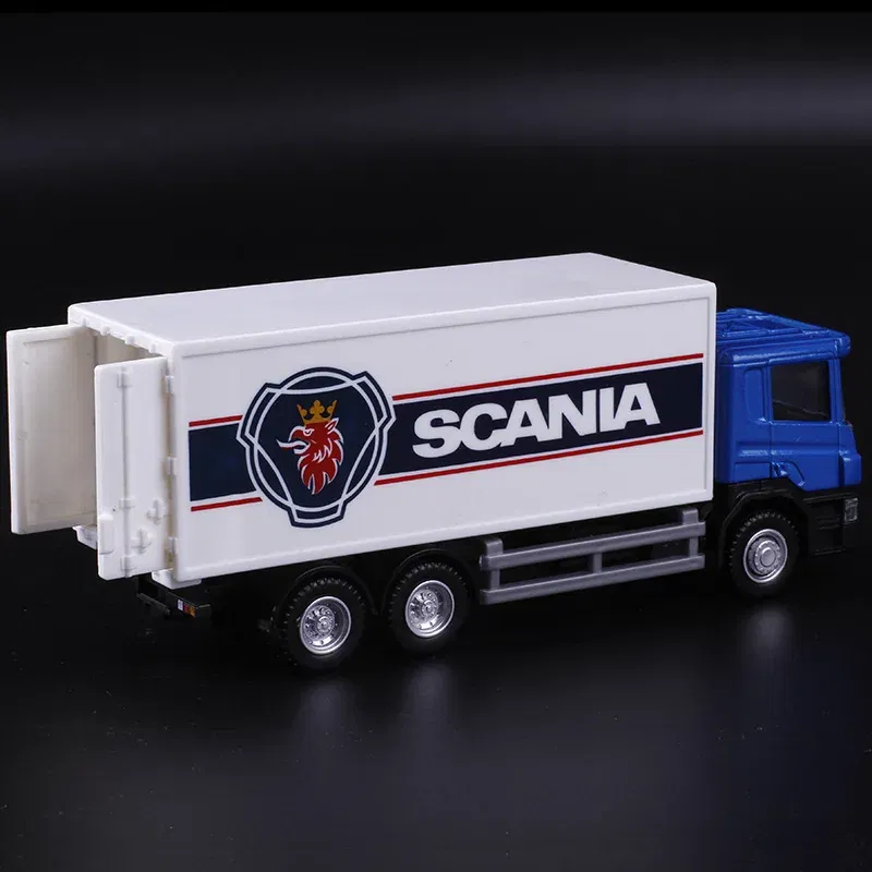Color: PURPLE - Railed/Motor/Car/Bicycles Large Container Transport Truck Simulation Exquisite Diecast & Toy Vehicles RMZ city 1:64 Alloy Model