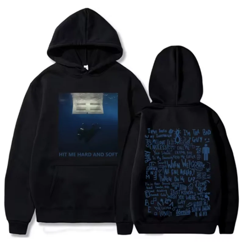 Color: Brown, Size: XXXL - 2024 Hit Me Hard and Soft Tour Hoodie Billie Hoodie Men's Hoodie Sudaderas Men's Casual Sports