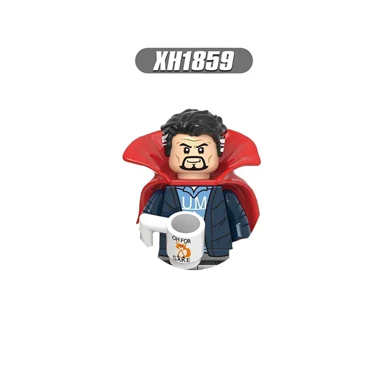 Color: NAVY - Hot toys New  Marvel superhero Building blocks Doctor Strange Spider-Man Brick toy action figures Children's toy party gifts
