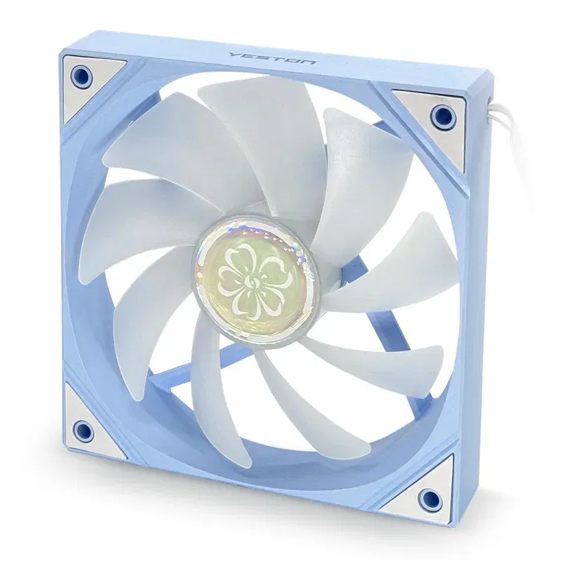 Color: Blue, Blade Color: Other, RGB Support: A-RGB - ZEAGINAL YESTON YT-120 Chassis cooling fan 120x120x25mm/800~1800RPM The Cherry pupil flower marries theme