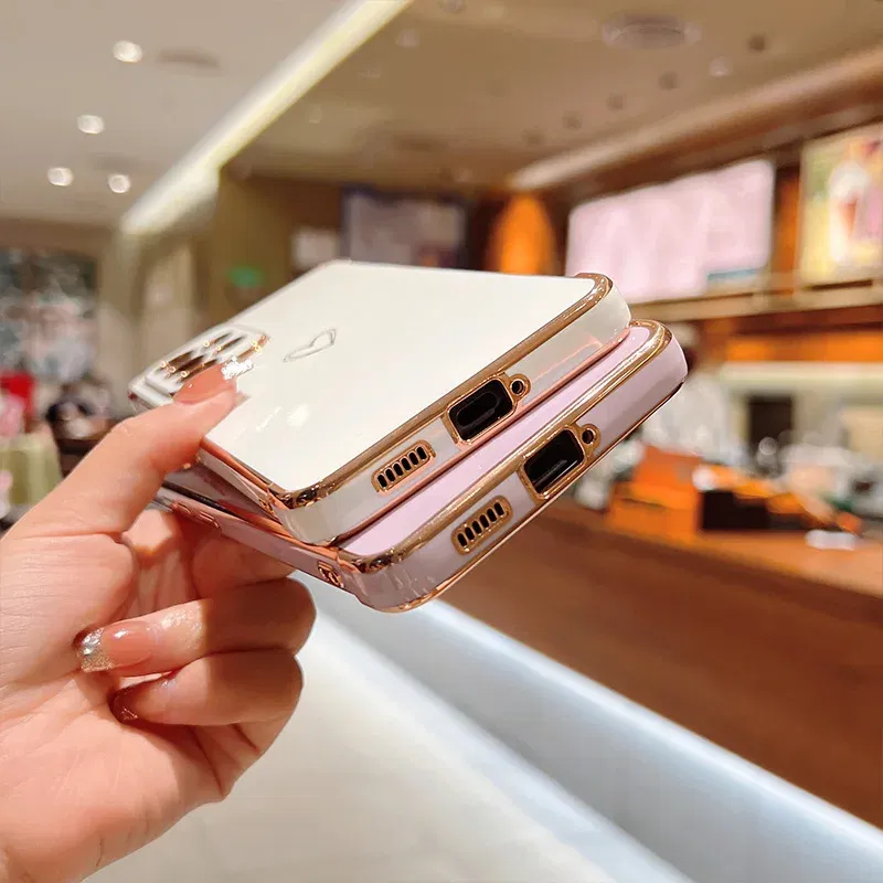 Color: black, Compatible-Phone Models: For iPhone 12, Ships From: CHINA - Electroplating Love Heart Phone Case For Samsung Galaxy S25 S24 Ultra S23 S22 A13 A14 A52 A53 Protect Lens Shockproof Back Cover