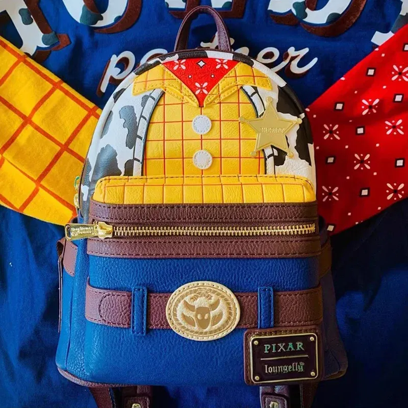 Color: Ivory - Disney Tinker Bell Women Double Strap Shoulder Bag Purse Cute Disney Princess Belle PU Leather Mickey Ariel Backpack