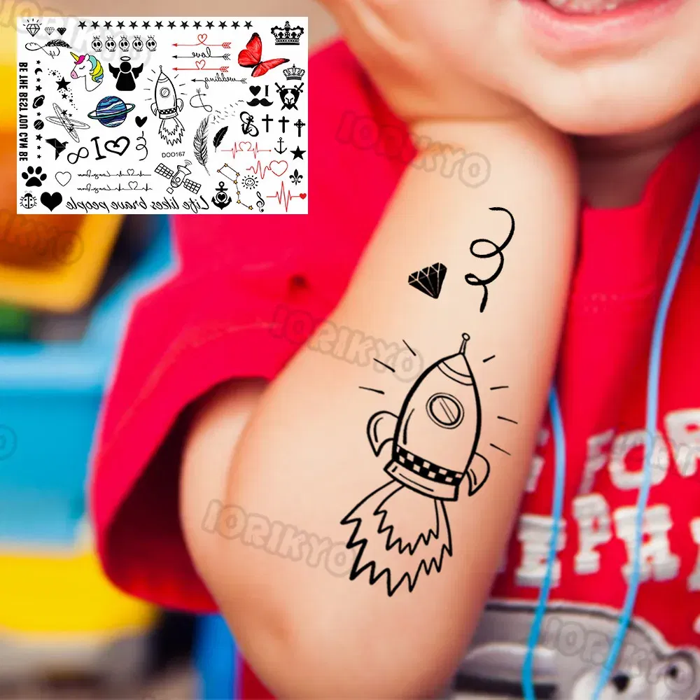 Color: grape purple - Sexy Red Lips Flower Temporary Tattoo For Kids Boys Girls Adult Small Rose Butterfly Tattoos Sticker Fake Tatoos Arm Neck Face