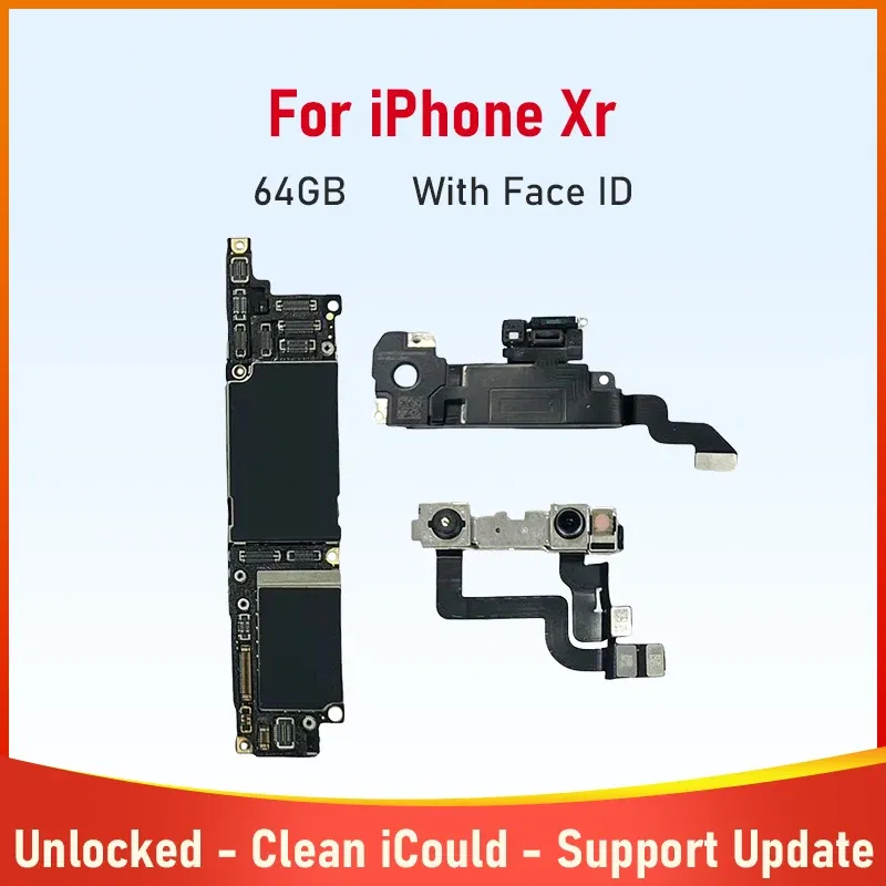 Color: Red, Ships From: CHINA - Top Tested Motherboard for iPhone X XR XS Max 64g 128g 256g Unlocked Mainboard With Face ID Cleaned Logic Board