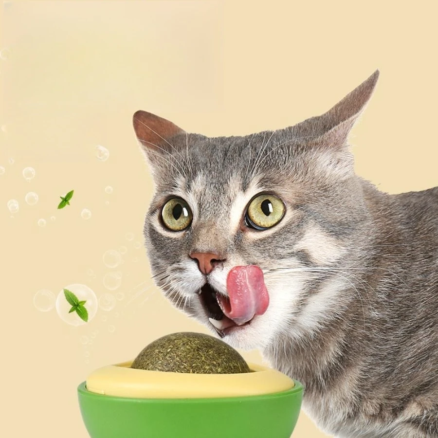 Color: Green Jade - Pet Toy Can Be Rotated Fun Self-hey Catnip Cat Toy Avocado Shape Catnip Cat Toys