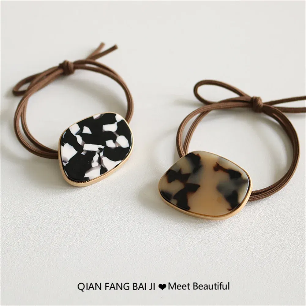 Color: Red - Fashion Simple Elastic Hair Band Women Temperament Scrunchies Hair Ties Ponytail Holder Gum Headwear Girls Hair Accessories
