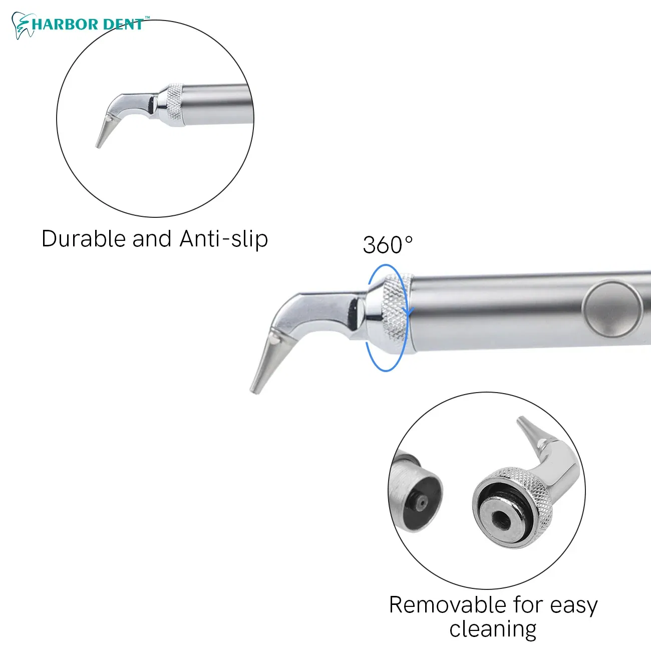 Color: Red - Dental Aluminum Oxide Micro Blaster Four-Hole Interface Microetcher Sandblasting Alumina System Dental Instrument