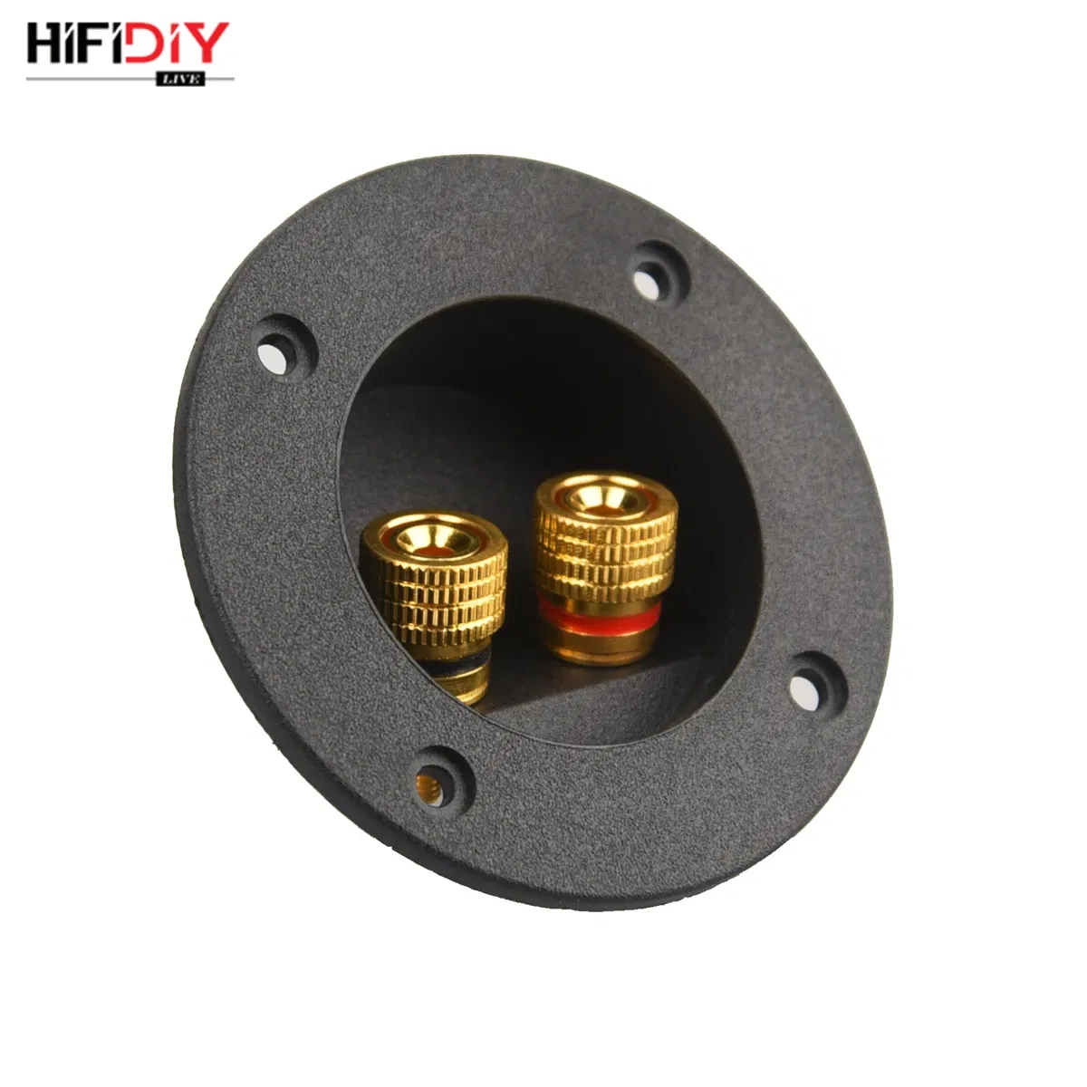 Color: Blue, Bundle: Bundle 3 - HIFIDIY LIVE Square circle (Install Hole 49-76) speaker junction Box Terminal Shell 2 copper Binding Post Wire Cable Connector