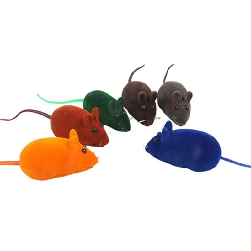 Color: Black, Size: M - RC Toy Wireless Winding Mechanism Mouse Cat Toy For Cat Dog Pet Trick Playing Toy Plush Rat Mechanical Motion Rats Dropshipping
