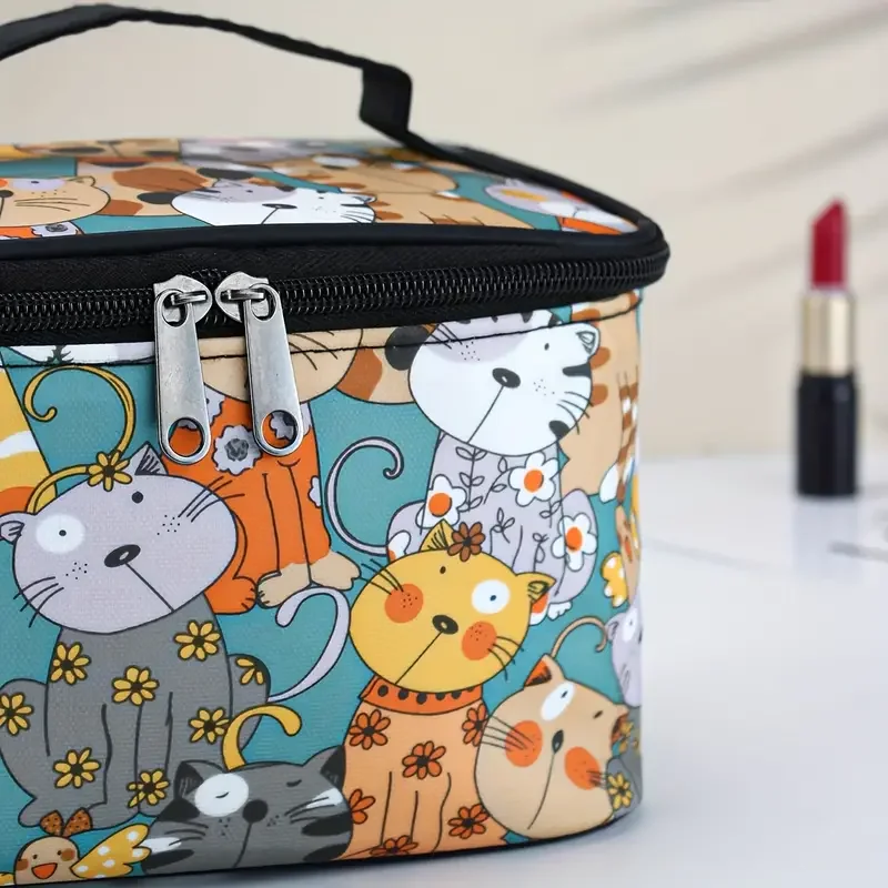 Canvas Lunch Bags Children Portable Functional Canvas Stripe Insulated Thermal Food Picnic Kids CoolerWaterproof Bag Tote