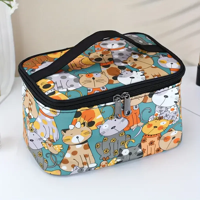Canvas Lunch Bags Children Portable Functional Canvas Stripe Insulated Thermal Food Picnic Kids CoolerWaterproof  Bag Tote
