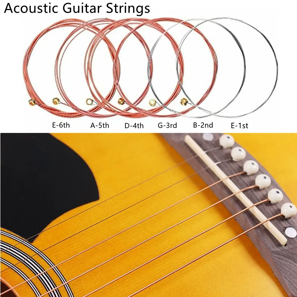 Color: WHITE, Ships From: CHINA - Acoustic Guitar Strings E B G D A Single String Gauges 012 014 024 027 035 040 Musical Instrument Guitars Strings Guitar Part