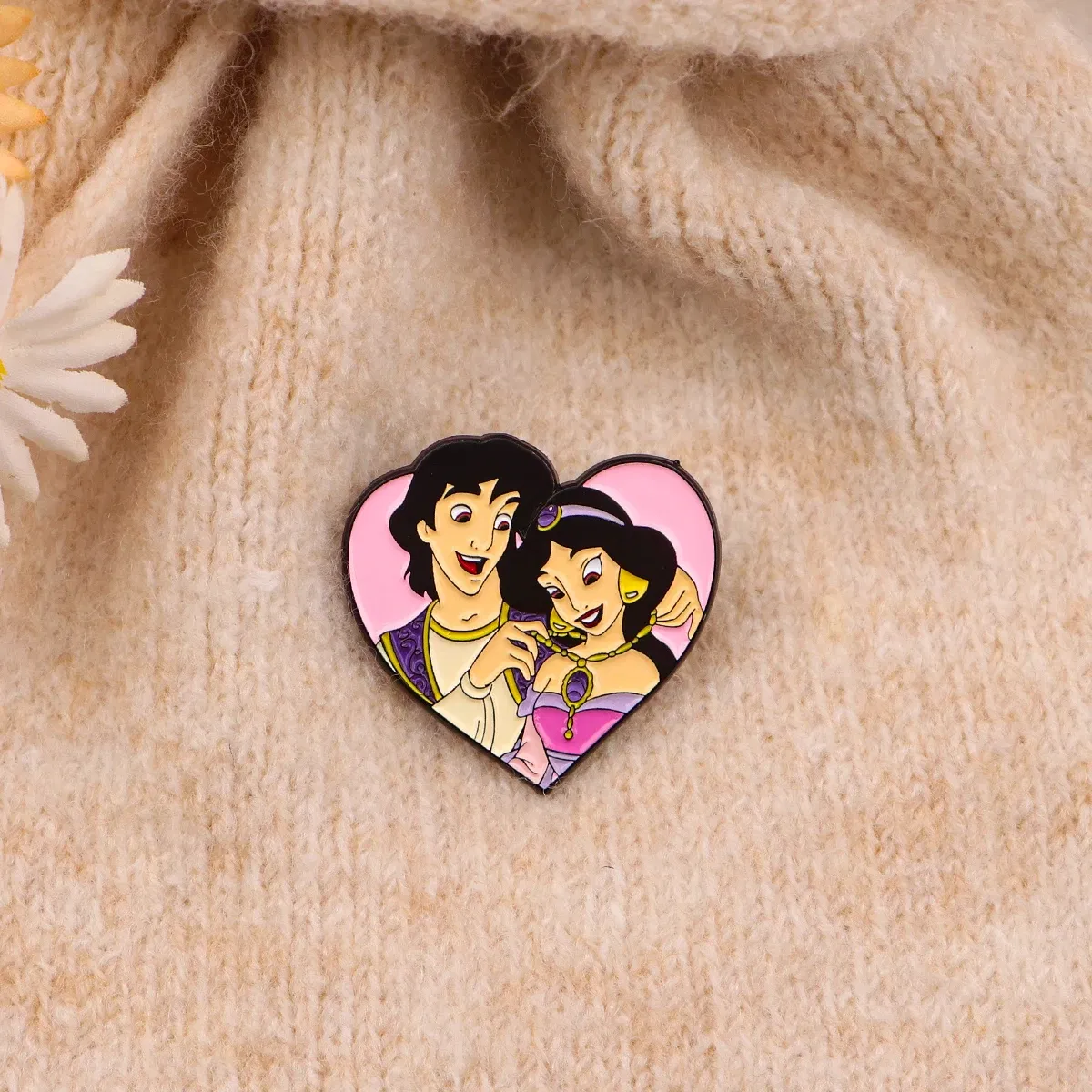 Metal color: Light Yellow Gold Color - Anime Princess Enamel Pin Cartoon Brooch Pines Lapel Pins Badge on Backpack Clothing Accessories Fashion Jewelry Couple Gifts