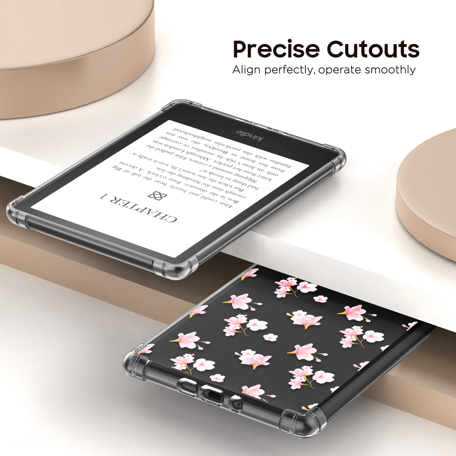 Color: GRAY, Size: eleven - Case for 6.8" Kindle Paperwhite (11th Generation-2021) Ultra Clear Soft Flexible Transparent TPU Skin Bumper Back Cover Shell