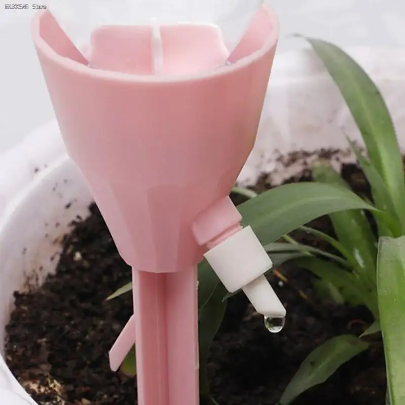 Color: WHITE - 1X Adjustable Drip Irrigation System Automatic Self Watering Spikes for Plants Indoor Outdoor Potted Plants Irrigation System