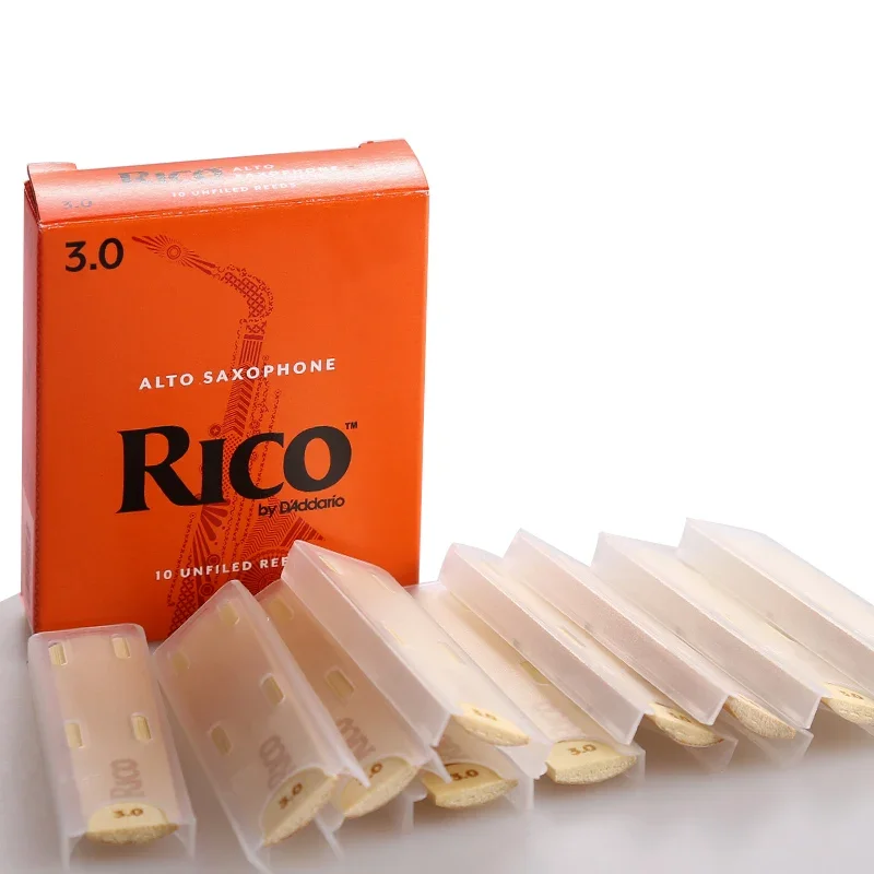 Color: Dark Khaki - USA RICO Orange Box Reeds Eb Alto Bb Soprano Tenor Barione Saxphone Bass Clarinet Classic