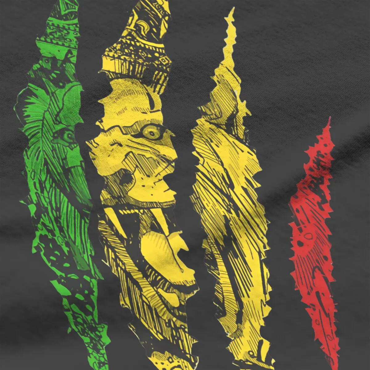 Color: WHITE, Size: S - Rasta Design Polyester TShirts Warrior Lion Of Judah King Rasta Reggae Jamaica Roots Distinctive Homme T Shirt
