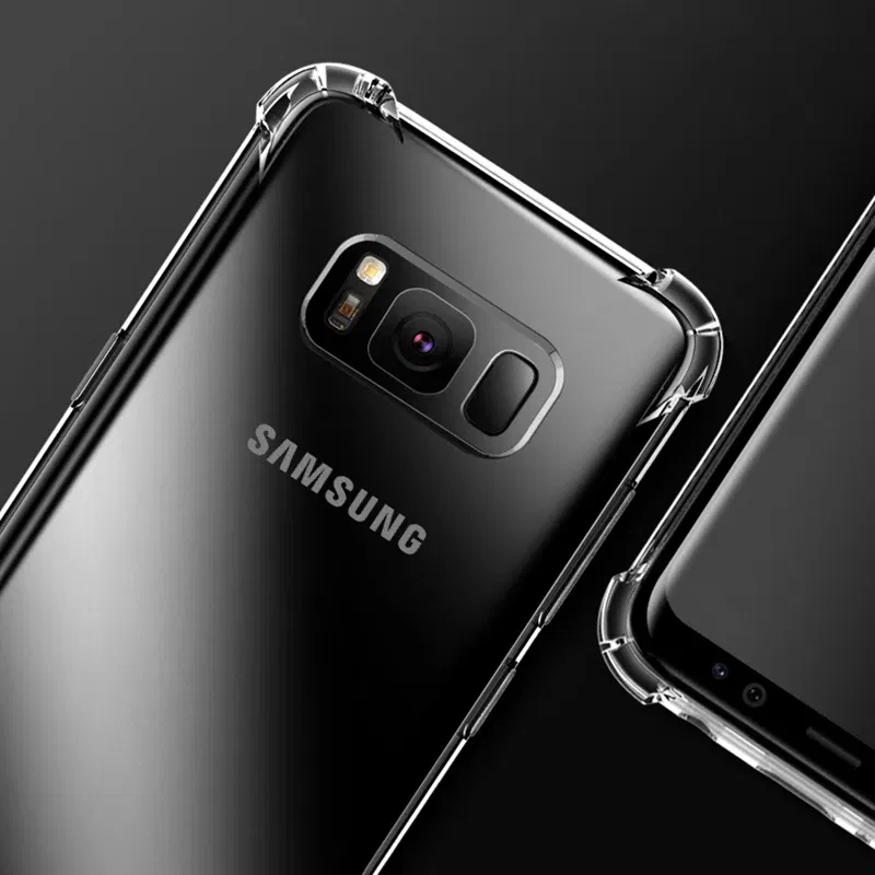 Material: PU - Clear Case For Samsung Galaxy S20 S21 FE S22 S10 S9 S8 Plus S10E Note 8 9 10 20 Plus ShockProof Transparent Soft Cover Case
