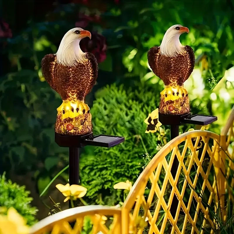 Solar-Powered Eagle LED Garden Lights - Outdoor Landscape Decor for Lawn & Festival Decoration