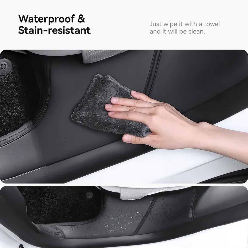 Color Name: Chocolate, Ships From: CHINA - YZ For Tesla Model Y Juniper 2025 New Leather Trunk Mats Fully Surrounded Waterproof Non-Slip Liner Custom Floor Mat Accessories