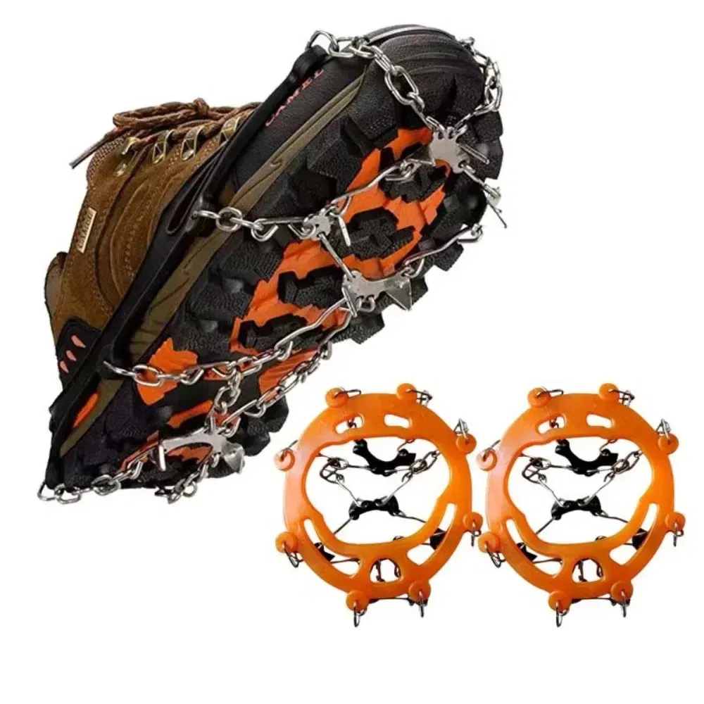 Shoe Size: 12.5, Ships From: CHINA - Outdoor Winter Hiking Climbing Snow Spikes Crampons Cleats Chain Claws Grips Boots Cover Ice Gripper Spike for Shoes Anti