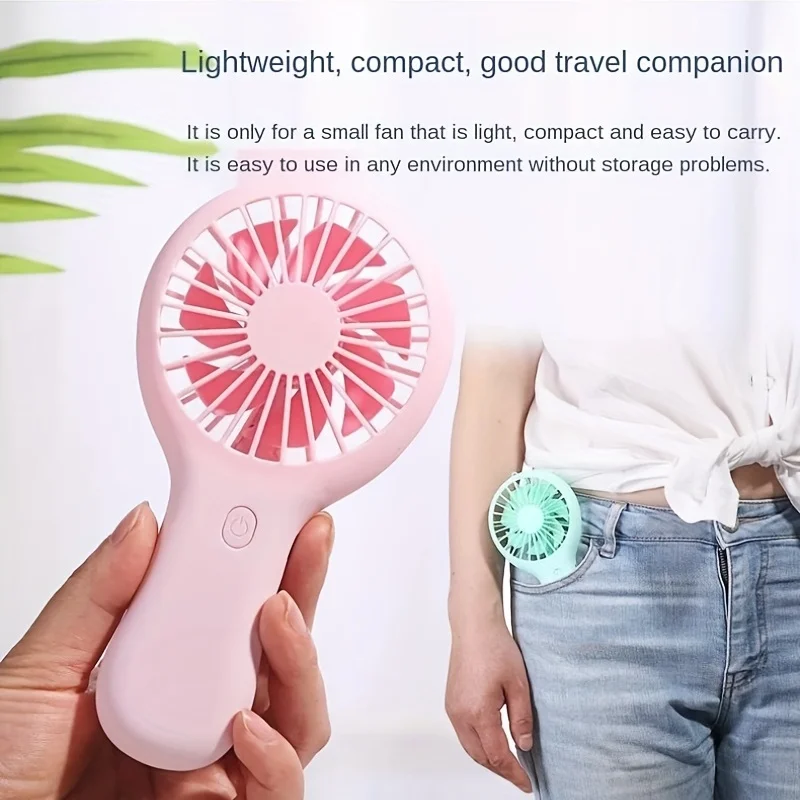 Color: Blue - 800mAh Mini Portable Pocket Handheld Fan USB Charging Rechargeable Cool Air Travel Cooler Cooling Mini Fans