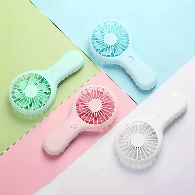 Color: Blue - 800mAh Mini Portable Pocket Handheld Fan USB Charging Rechargeable Cool Air Travel Cooler Cooling Mini Fans