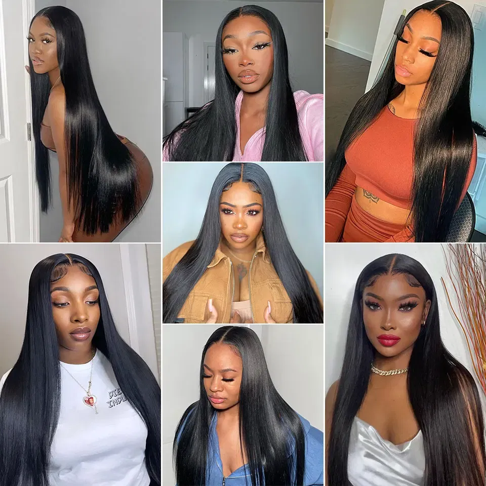 Stretched Length: 16 18 20 - Peruvian Bone Straight Human Hair Bundles Deal Unprocessed Virgin Hair Extensions Long Thick Cheap Brazilian Hair Weave Natural