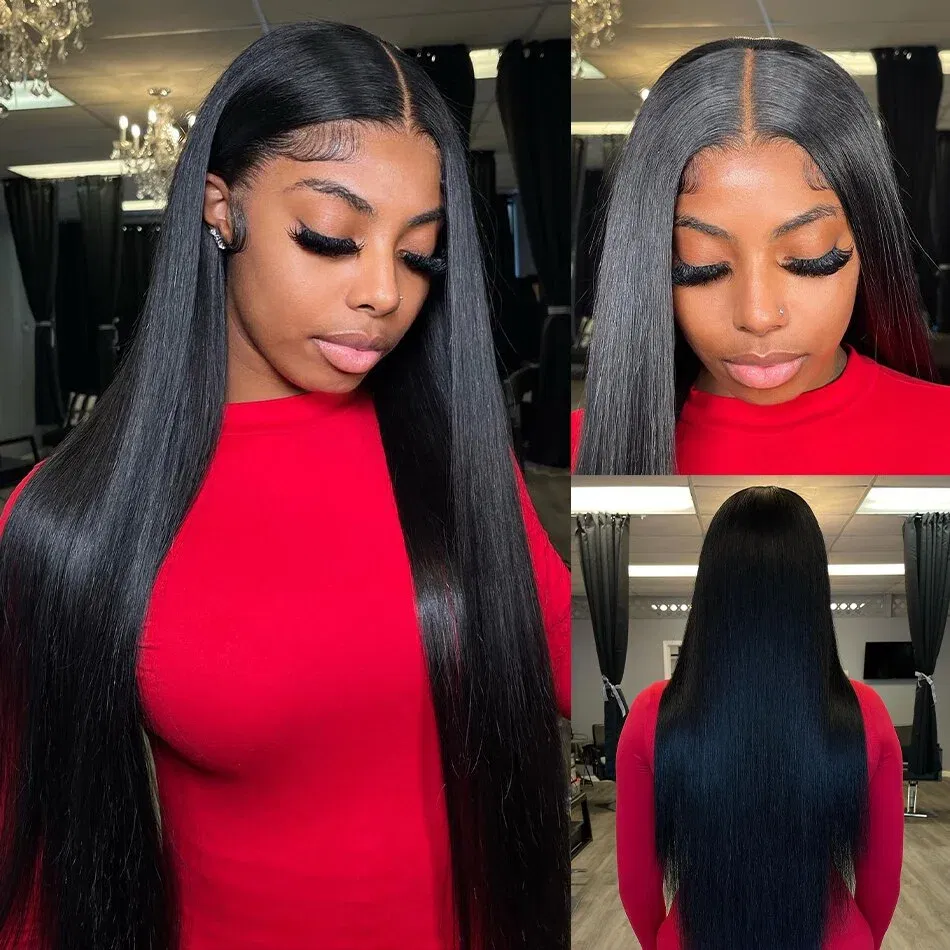 Stretched Length: 16 18 20 - Peruvian Bone Straight Human Hair Bundles Deal Unprocessed Virgin Hair Extensions Long Thick Cheap Brazilian Hair Weave Natural