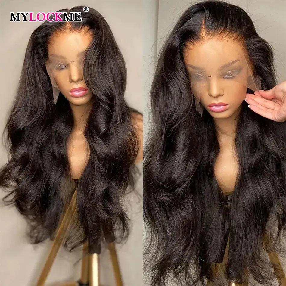 Color: #1, Ships From: CHINA, Stretched Length: 28inches, Density: 150% - 13x6 13x4 Body Wave Glueless Wig HD Transparent Lace Front Wig Human Hair Pre Plucked Brazilian 4x4 Lace Closure Wigs For Women