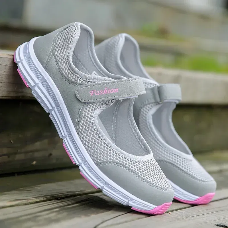 Shoe Size: 38, Color: Dark Grey - Women Shoes Breathable Vulcanized Shoes White ZapaWomen Sneakers Fashion Breathable Mesh Casual Walking Shoes Women Work Shoes