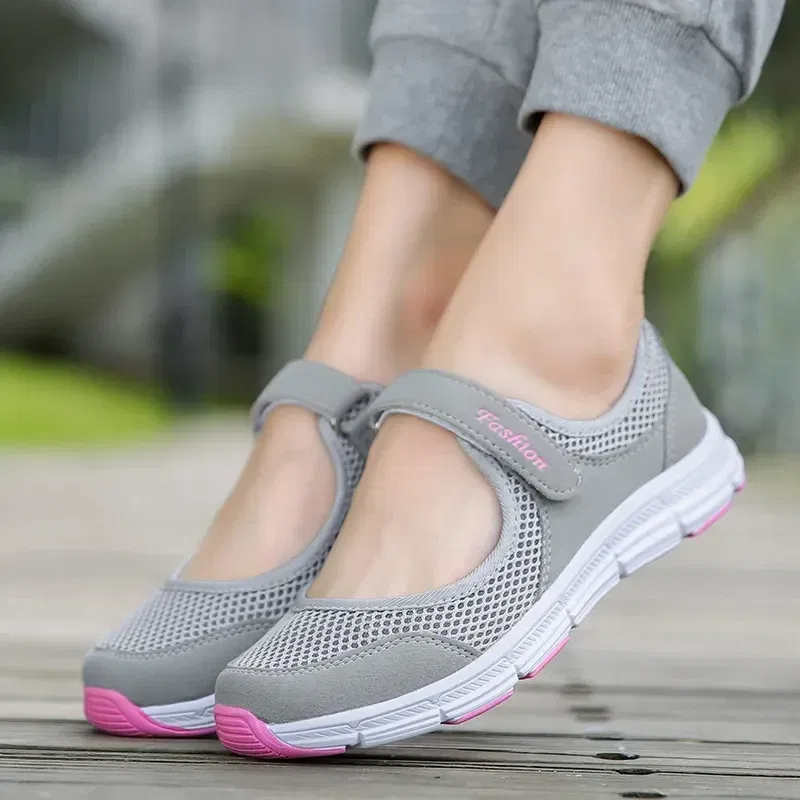 Shoe Size: 38, Color: Dark Grey - Women Shoes Breathable Vulcanized Shoes White ZapaWomen Sneakers Fashion Breathable Mesh Casual Walking Shoes Women Work Shoes