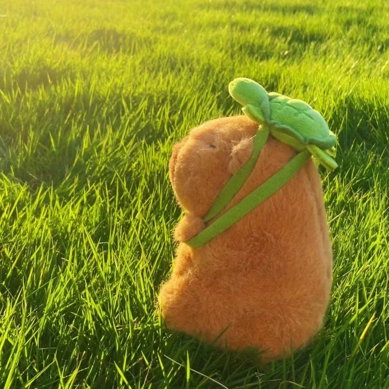 Color: FireBrick - 23cm Capybara Plush Simulation Capibara Anime Fluffty Toy Cute Doll Stuffed Animals Soft Doll Plush Christmas Thanksgiving Gift