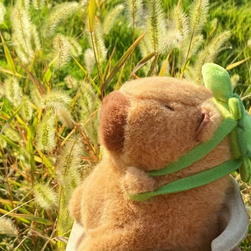 Color: FireBrick - 23cm Capybara Plush Simulation Capibara Anime Fluffty Toy Cute Doll Stuffed Animals Soft Doll Plush Christmas Thanksgiving Gift