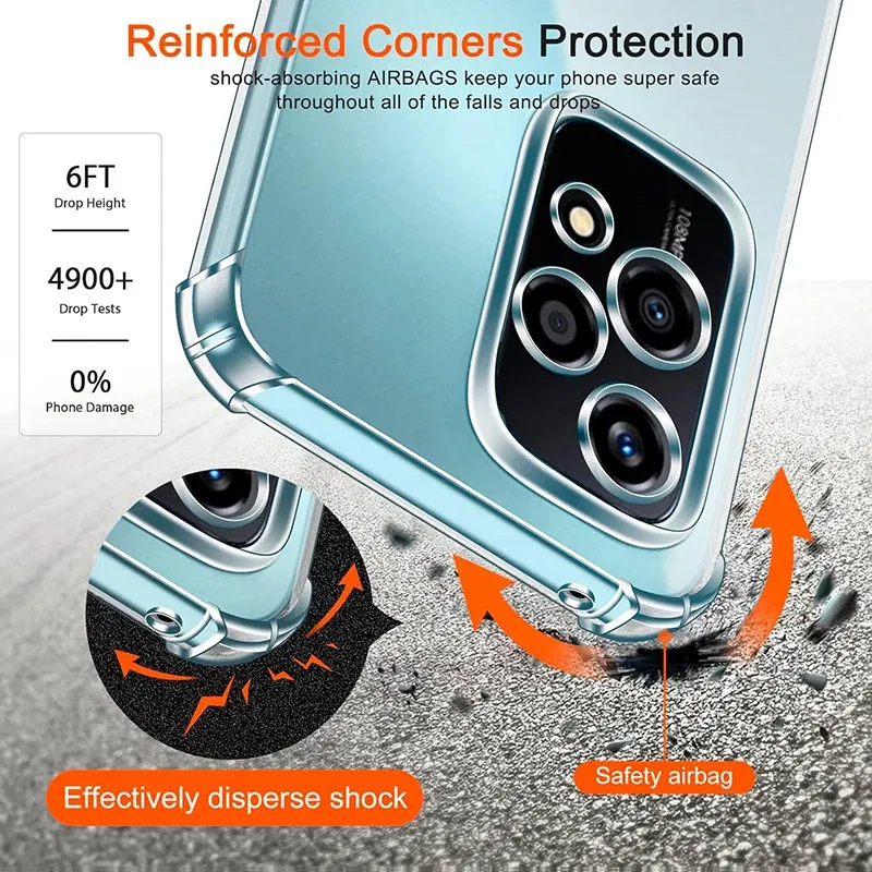 Material: CANVAS - Shockproof Silicone Soft Case For Huawei Honor 200 90 70 50 Lite Pro Ultra Thin Cover For Honor200 Lite Clear Slim Fundas