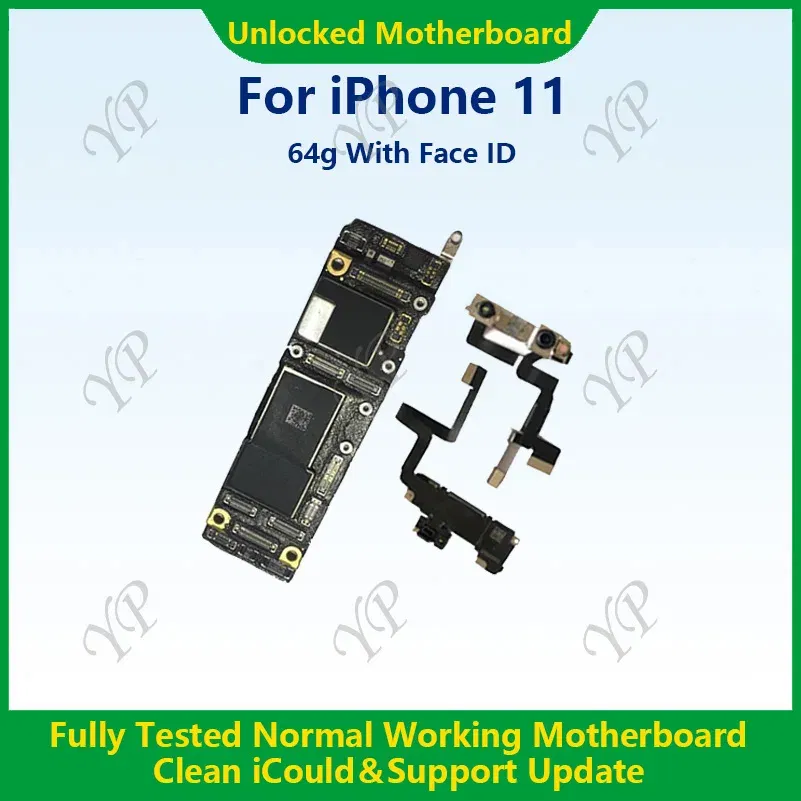 Color: WHITE, Ships From: CHINA - Top Fully Tested Authentic Motherboard For iPhone 11 Pro Max 64g/256g Unlocked Mainboard With Face ID Cleaned iCloud Fast