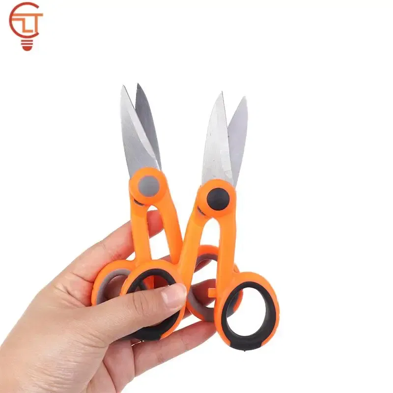 Color: Beige - 1Pcs Fiber Optic Kevlar Cutter Scissors Kevlar Aramid Fiber Sharp Scissors Jumper Wire Pigtail Tools Electrician Tools