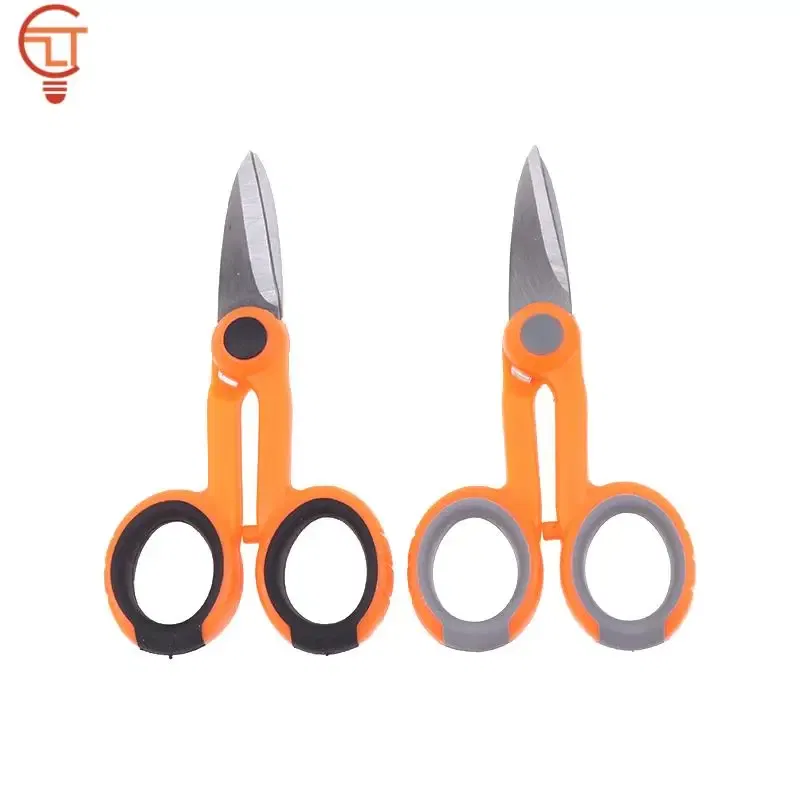 Color: Beige - 1Pcs Fiber Optic Kevlar Cutter Scissors Kevlar Aramid Fiber Sharp Scissors Jumper Wire Pigtail Tools Electrician Tools