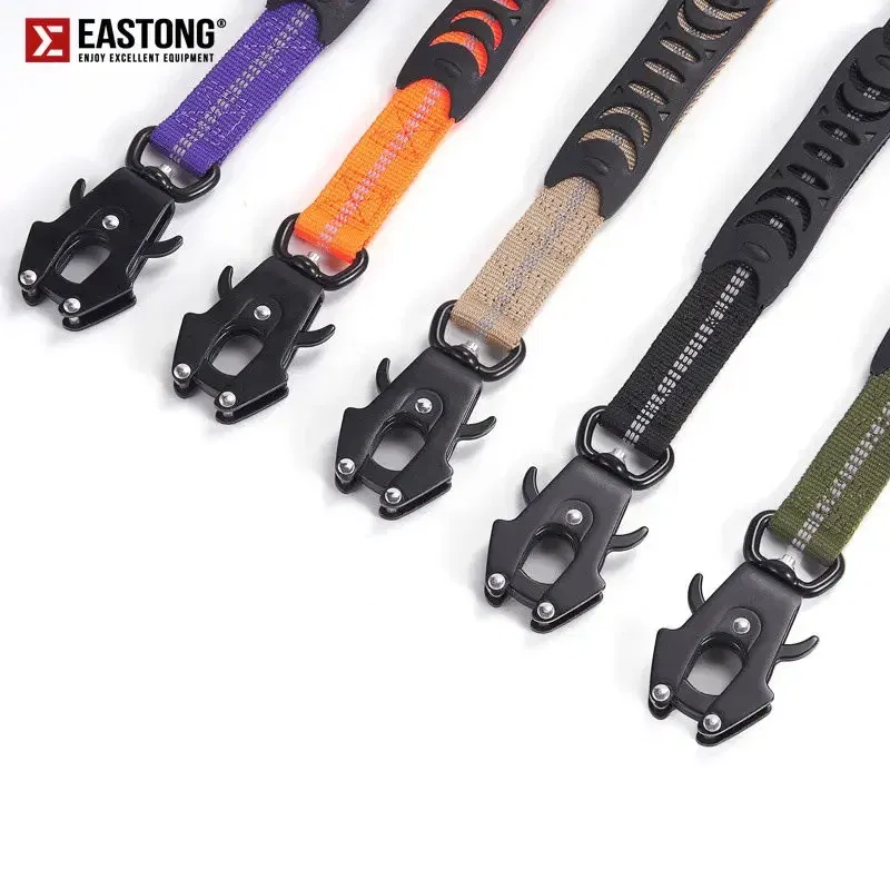Color: Green - Heavy Duty Dog Leash with Elastic Bungee for Medium & Large Dogs - Shock Absorption & Safety Clip Included