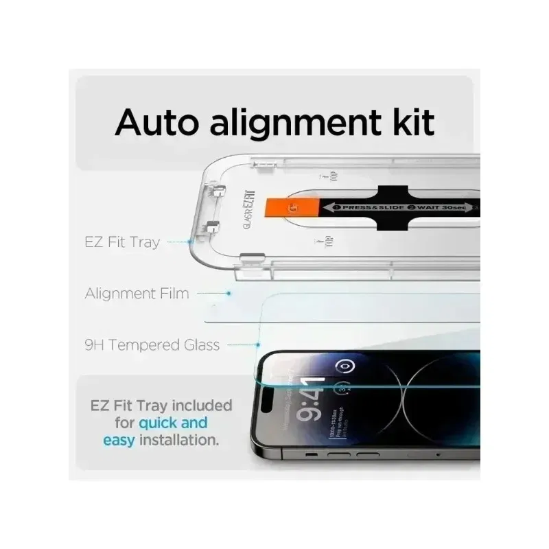 Color: Dark Magenta - BX -Sp-gen tempered glass ForIPhone 15 Pro Max/15/16 Pro Max s24 ultra GLAS.tR EZ Fit Auto Tray HD for iPhone Screen Protector