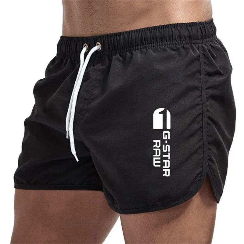 Color: Black, Size: S - Summer new men's luxury beach pants clothing quick dry gym jogging sexy shorts vacation casual swimming trunks