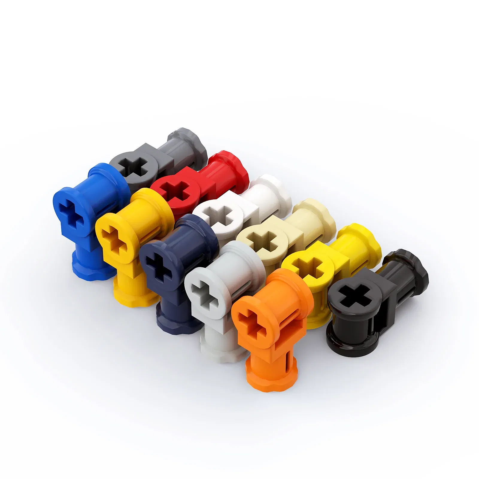 Color: Red - 1 Pcs Buildings Blocks 32039 Axle Connector with Axle Hole Brick Collections Bulk Modular GBC High-Tehc Toy For MOC Set