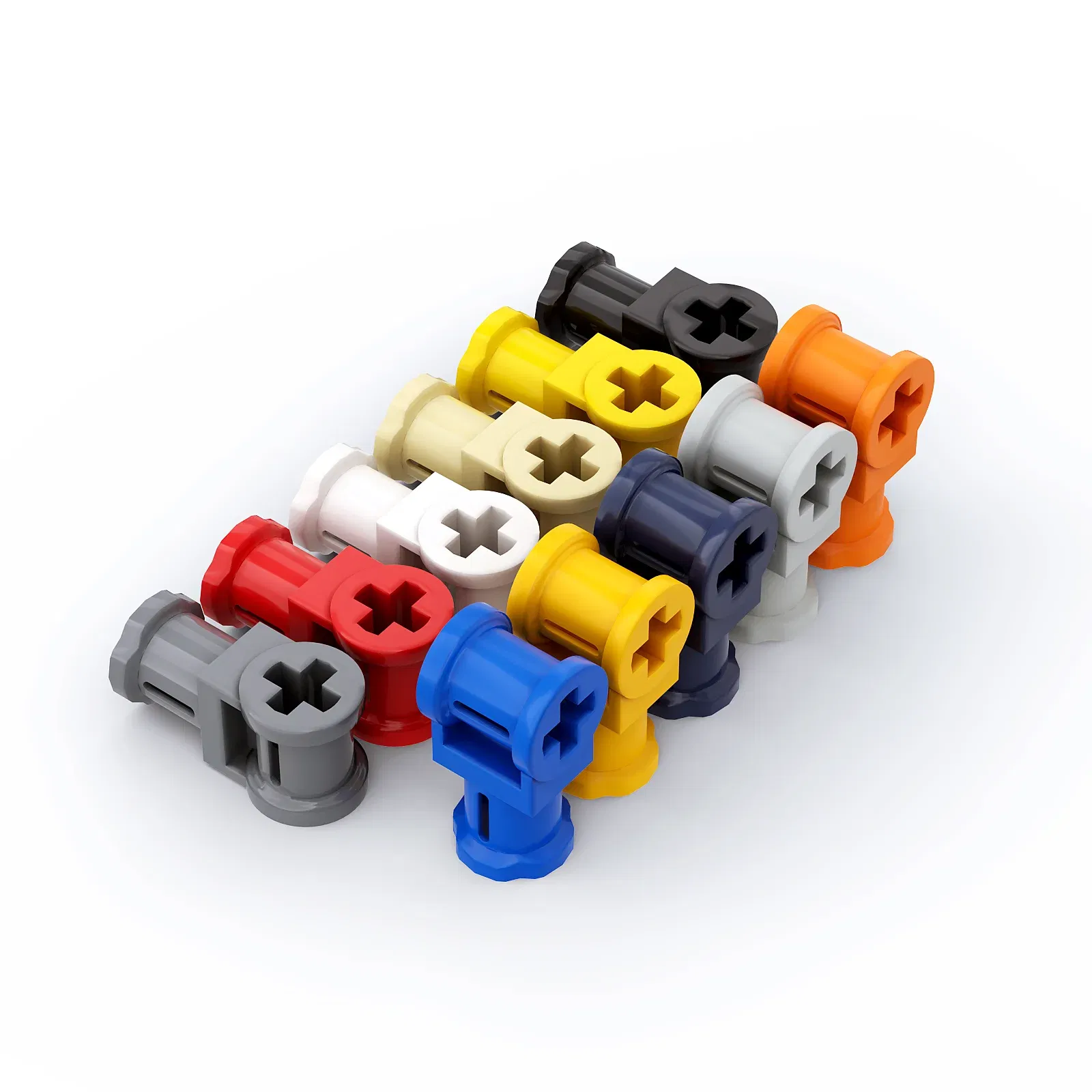 Color: Red - 1 Pcs Buildings Blocks 32039 Axle Connector with Axle Hole Brick Collections Bulk Modular GBC High-Tehc Toy For MOC Set