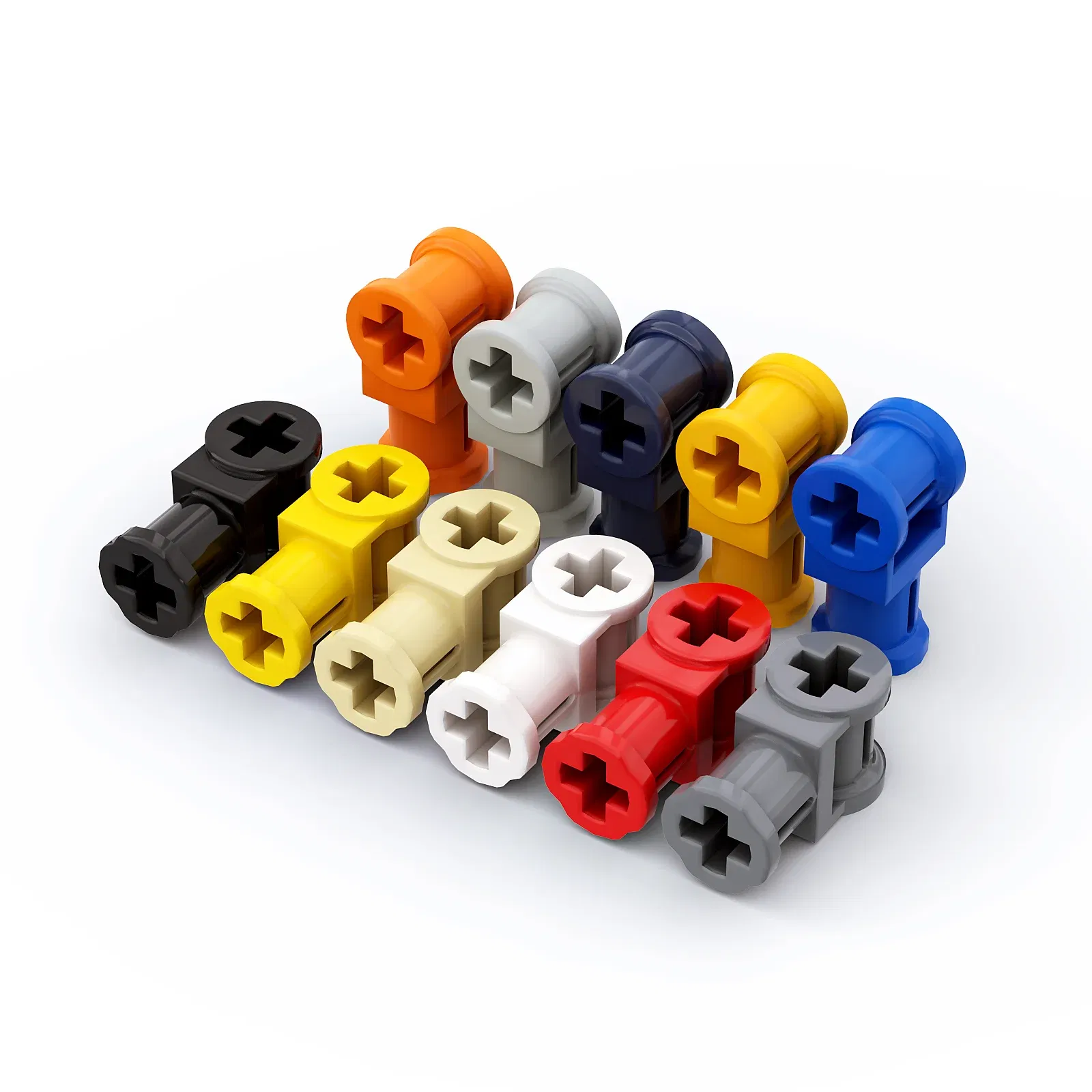 Color: Red - 1 Pcs Buildings Blocks 32039 Axle Connector with Axle Hole Brick Collections Bulk Modular GBC High-Tehc Toy For MOC Set