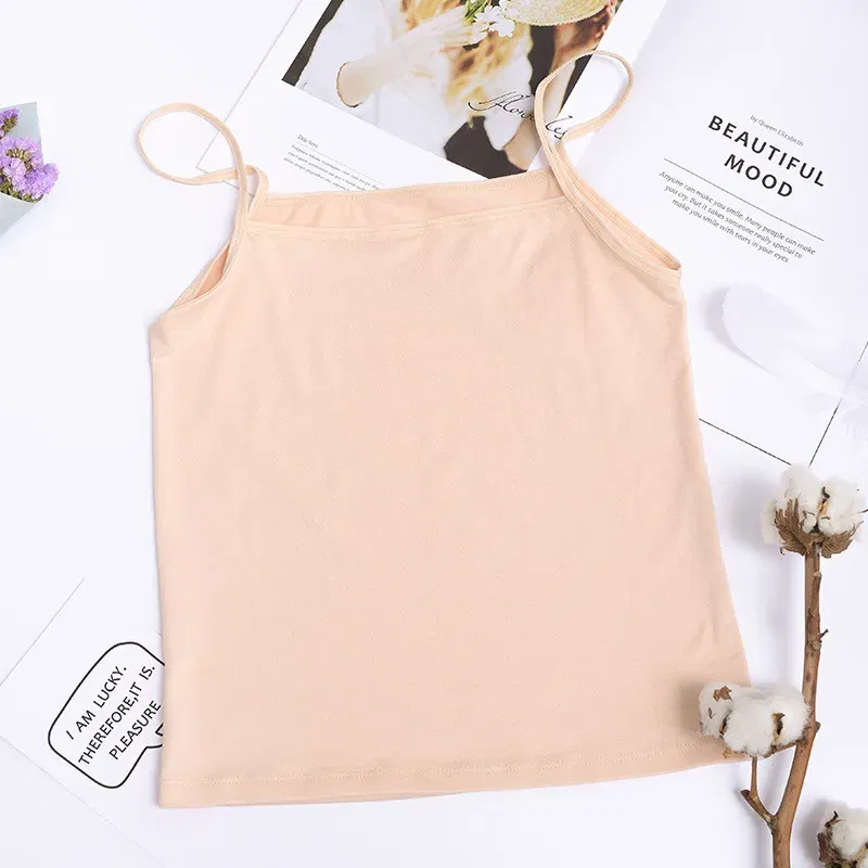 Color: WHITE, Size: One Size, Ships From: CN - Women's Camisole Women's Bottoming Milk Silk Texture Comfortable Cool Shirts Women's Sexy Slim Slim Underwear