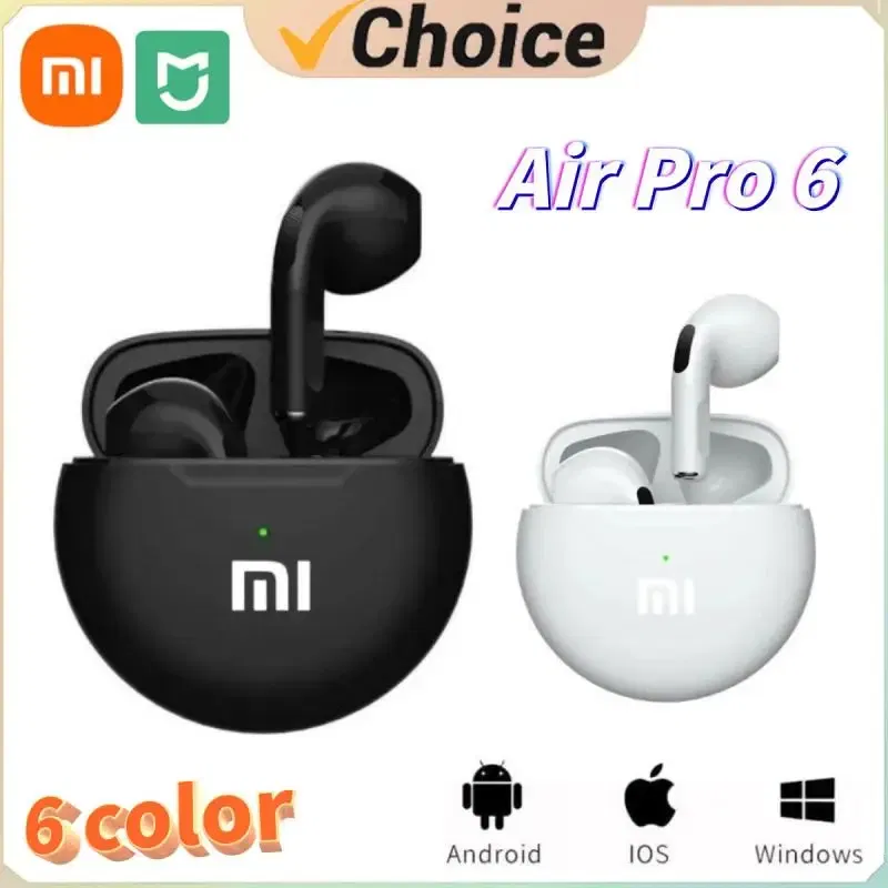 Color: black, Ships From: CHINA - Mijia Xiaomi Air Pro 6 TWS Wireless Bluetooth Headset Mini Pods Earbuds Earpods Earphone For Android IPhone Headphones Original